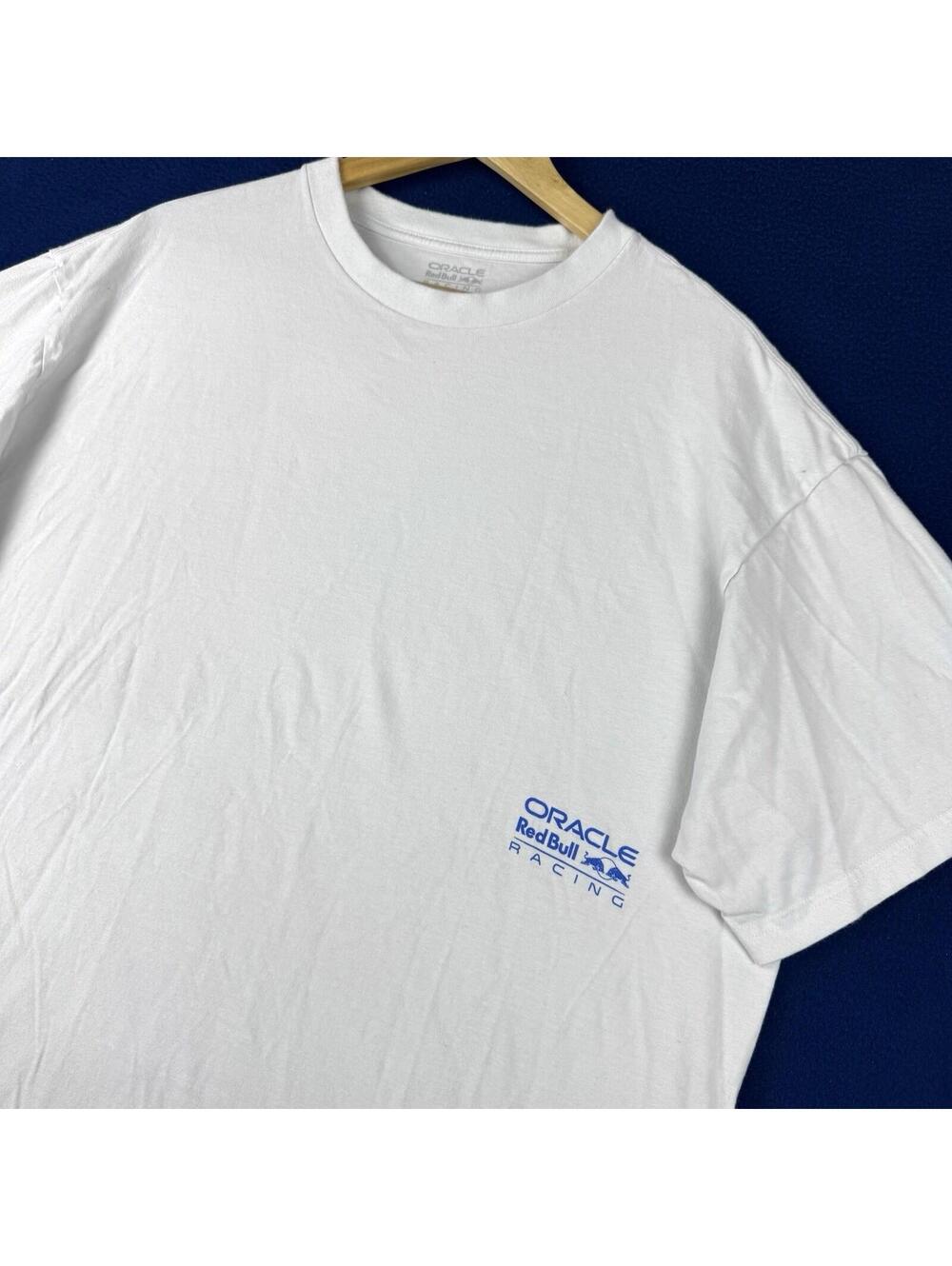 Oracle Red Bull American Eagle Racing T-Shirt Men Large White Formula One Y2K